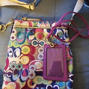 Coach crossbody with lanyard for ID